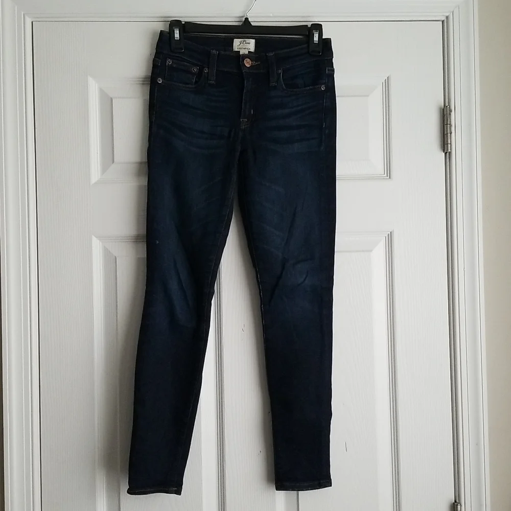 J.Crew Women's Toothpick Dark Wash Jeans